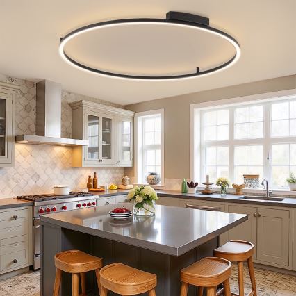 Brilagi - LED Ściemnialna oprawa sufitowa PORTOFINO LED/85W/230V 3000-6000K Ø 120 cm czarna + pilot zdalnego sterowania