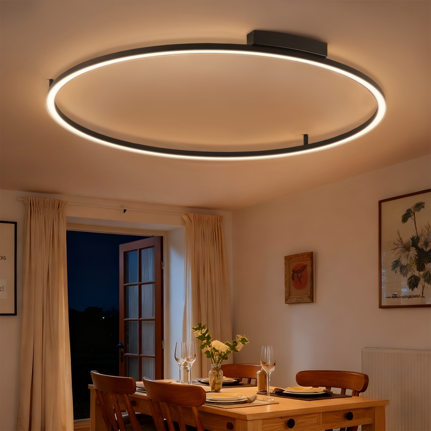 Brilagi - LED Ściemnialna oprawa sufitowa PORTOFINO LED/85W/230V 3000-6000K Ø 120 cm czarna + pilot zdalnego sterowania