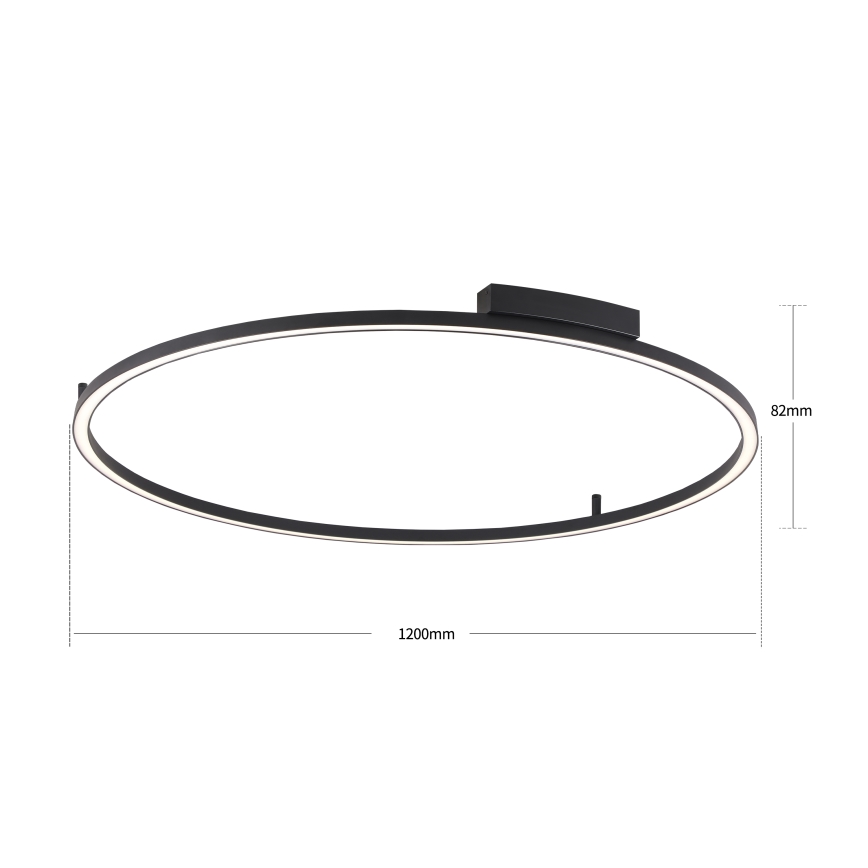 Brilagi - LED Ściemnialna oprawa sufitowa PORTOFINO LED/85W/230V 3000-6000K Ø 120 cm czarna + pilot zdalnego sterowania