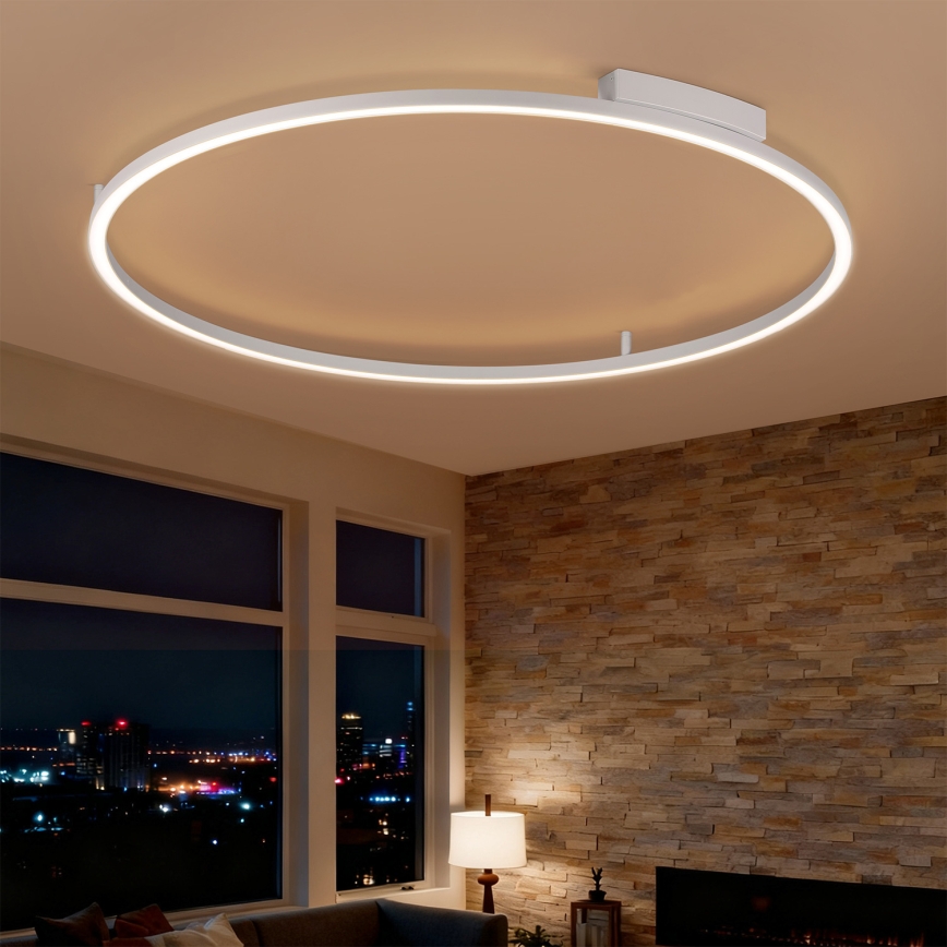 Brilagi - LED Ściemnialna lampa sufitowa PORTOFINO LED/85W/230V 3000-6000K śr. 120 cm srebrna + pilot zdalnego sterowania