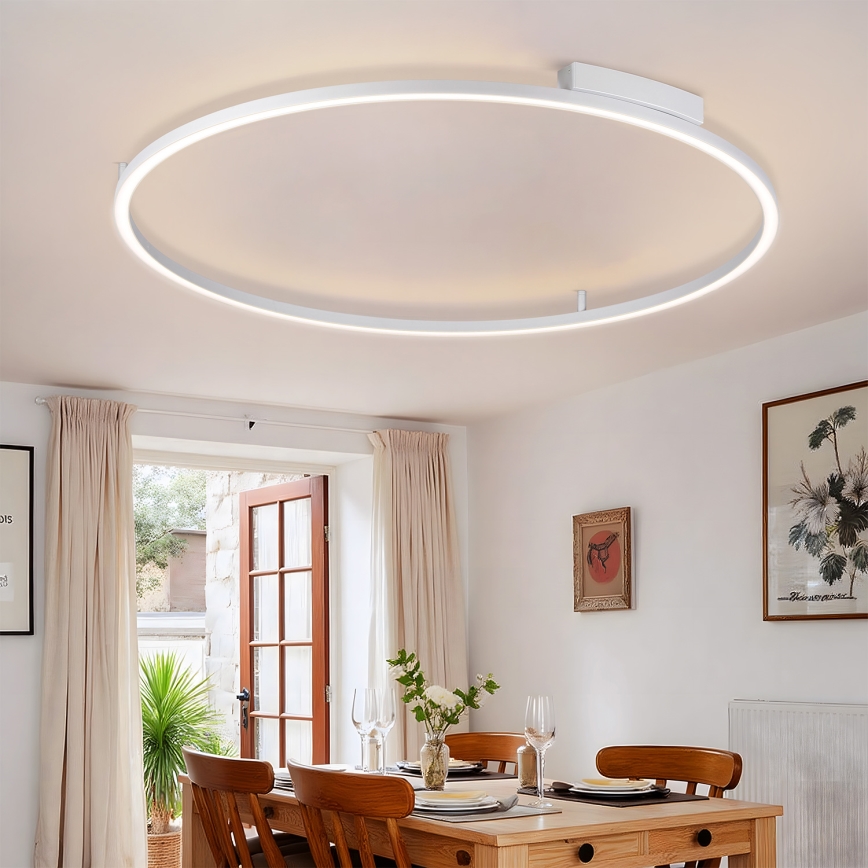 Brilagi - LED Ściemnialna lampa sufitowa PORTOFINO LED/85W/230V 3000-6000K śr. 120 cm srebrna + pilot zdalnego sterowania