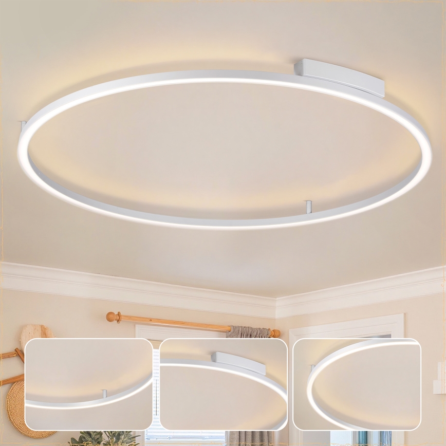 Brilagi - LED Ściemnialna lampa sufitowa PORTOFINO LED/85W/230V 3000-6000K śr. 120 cm srebrna + pilot zdalnego sterowania