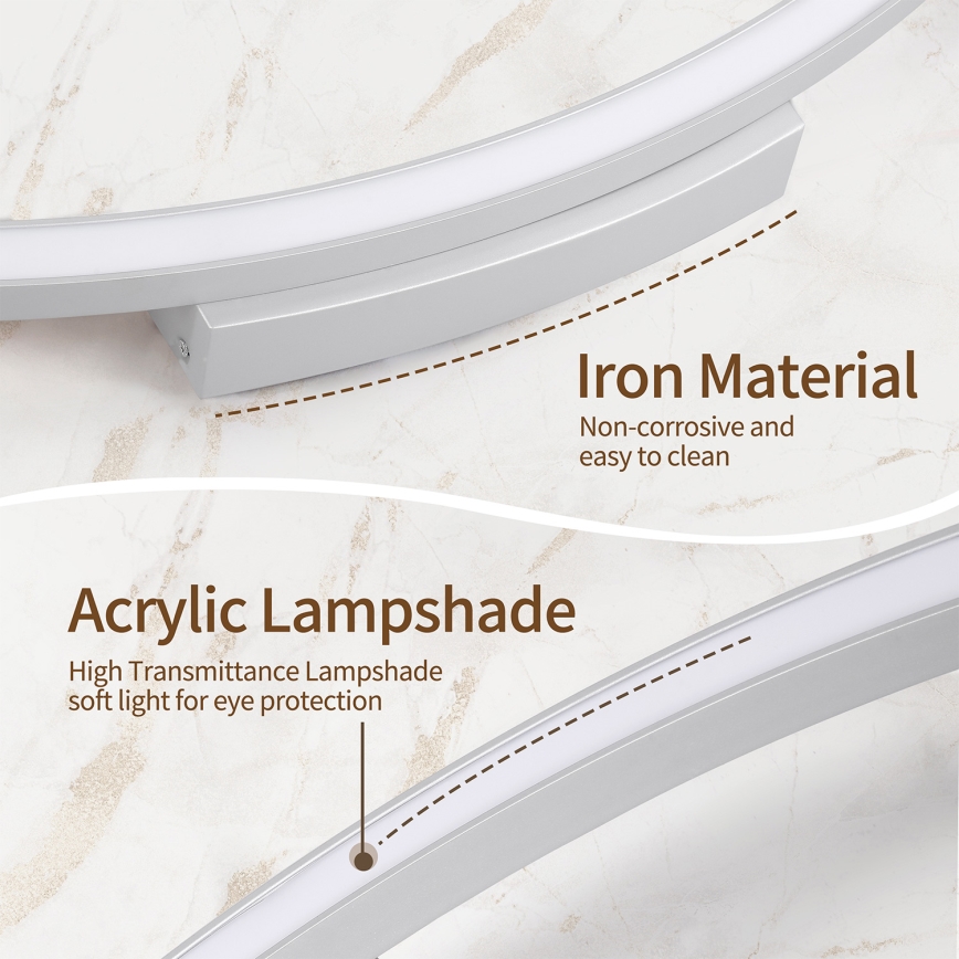 Brilagi - LED Ściemnialna lampa sufitowa PORTOFINO LED/85W/230V 3000-6000K śr. 120 cm srebrna + pilot zdalnego sterowania