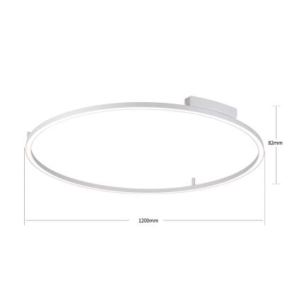 Brilagi - LED Ściemnialna lampa sufitowa PORTOFINO LED/85W/230V 3000-6000K śr. 120 cm srebrna + pilot zdalnego sterowania