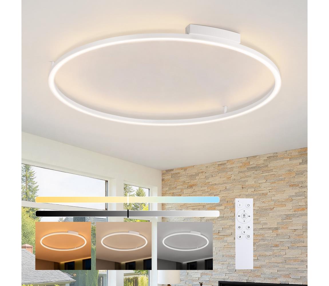 Brilagi - ściemnialna oprawa LED PORTOFINO LED/85W/230V Ø 120 cm biała + pilot