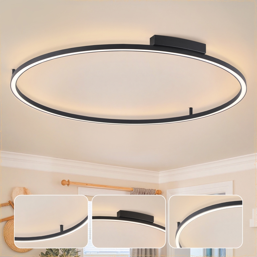 Brilagi - LED ściemnialna oprawa sufitowa PORTOFINO LED/85W/230V 3000-6000K śr. 120 cm czarna + pilot zdalnego sterowania