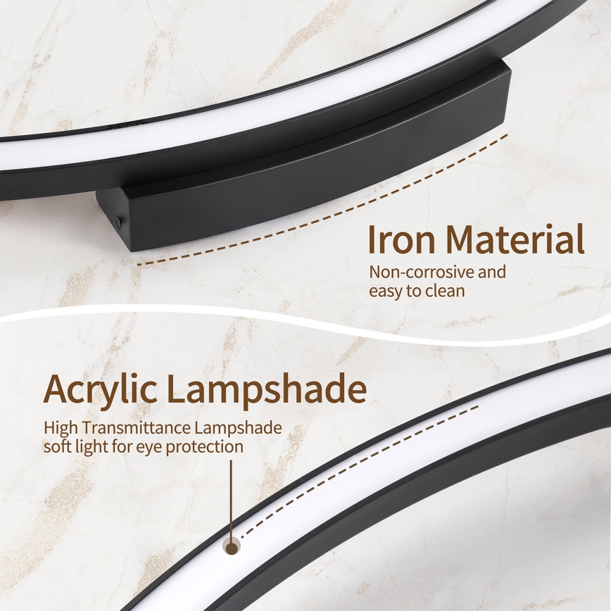 Brilagi - LED ściemnialna oprawa sufitowa PORTOFINO LED/85W/230V 3000-6000K śr. 120 cm czarna + pilot zdalnego sterowania