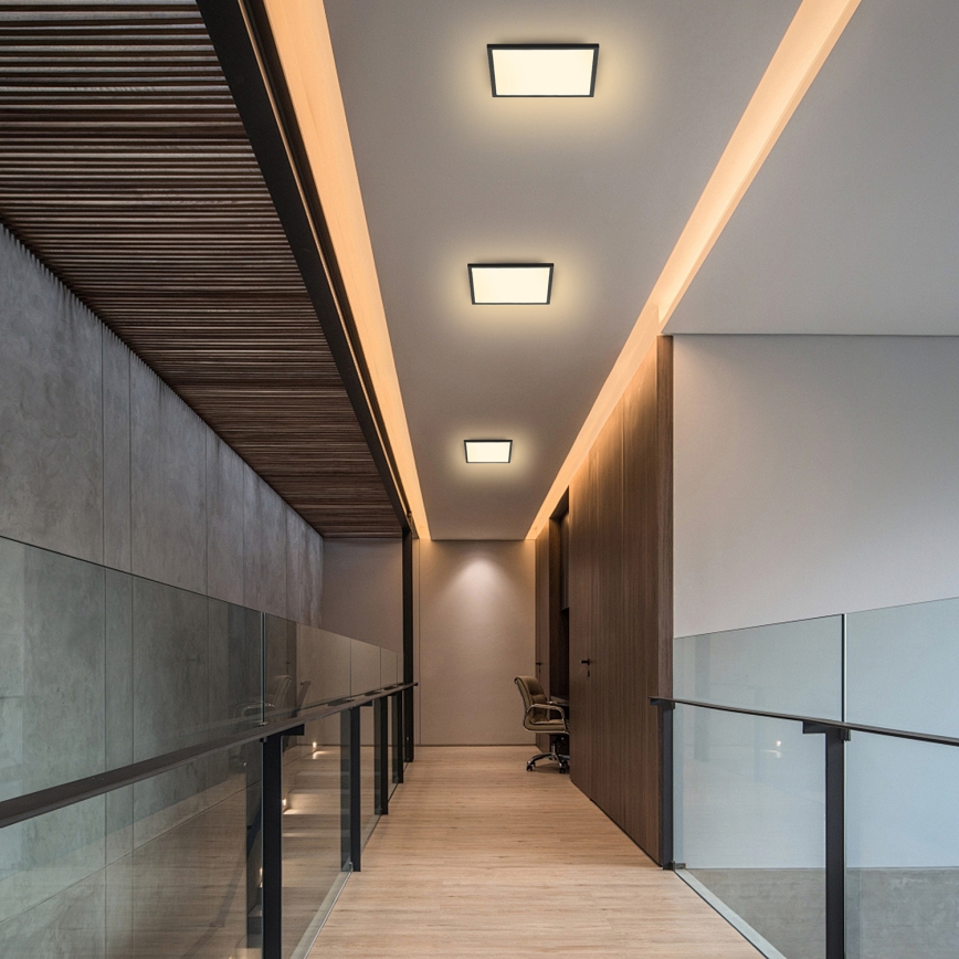 Brilagi - LED ściemnialna oprawa sufitowa SLIMFRAME LED/25W/230V 30x30 cm 3000-6000K czarna + pilot zdalnego sterowania