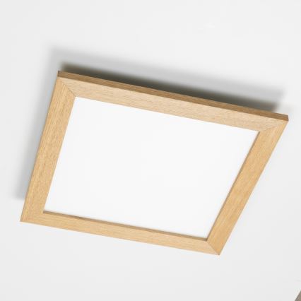 Brilagi - Ściemnialna oprawa sufitowa LED SLIMFRAME WOOD LED/36W/230V 49,5x49,5 cm 3000-6000K brązowa + pilot zdalnego sterowania