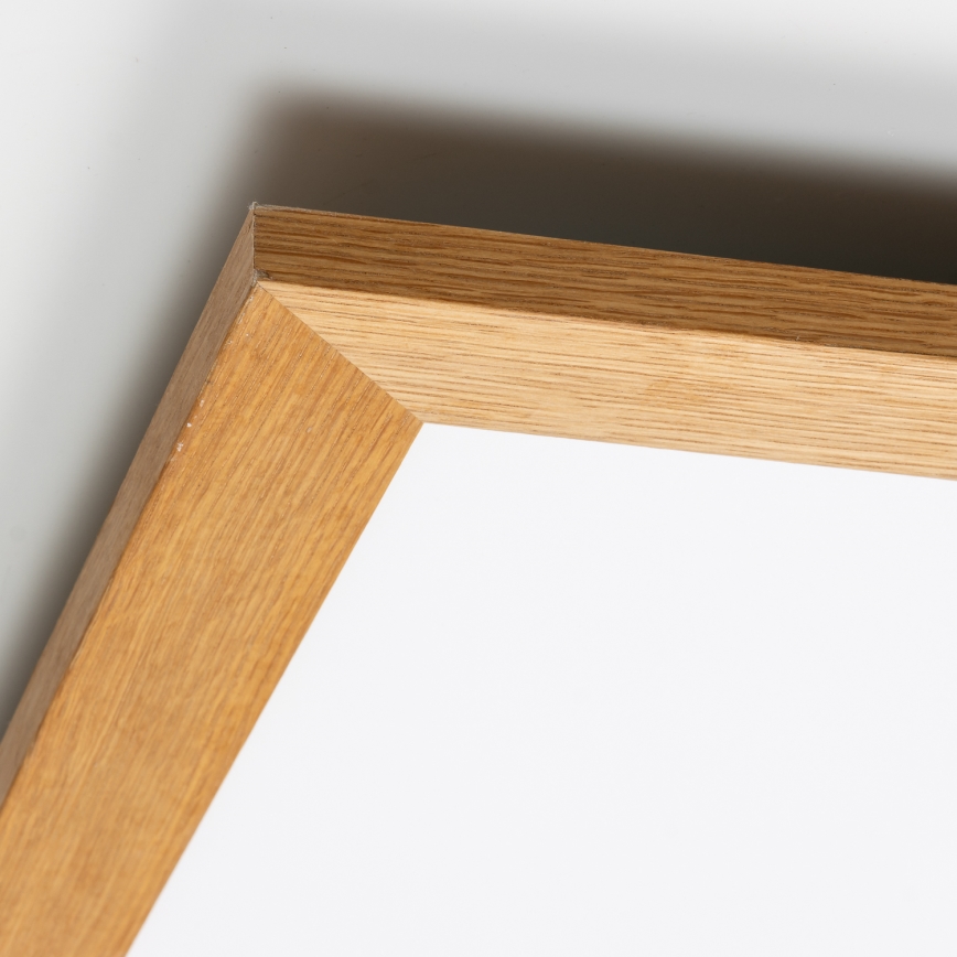 Brilagi - Ściemnialna lampa sufitowa LED SLIMFRAME WOOD LED/58W/230V 64x64 cm 3000-6000K brązowa + pilot zdalnego sterowania