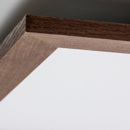 Brilagi - ściemnialna oprawa sufitowa LED SLIMFRAME WOOD LED/58W/230V 64x64 cm 3000-6000K ciemny brąz + zdalne sterowanie