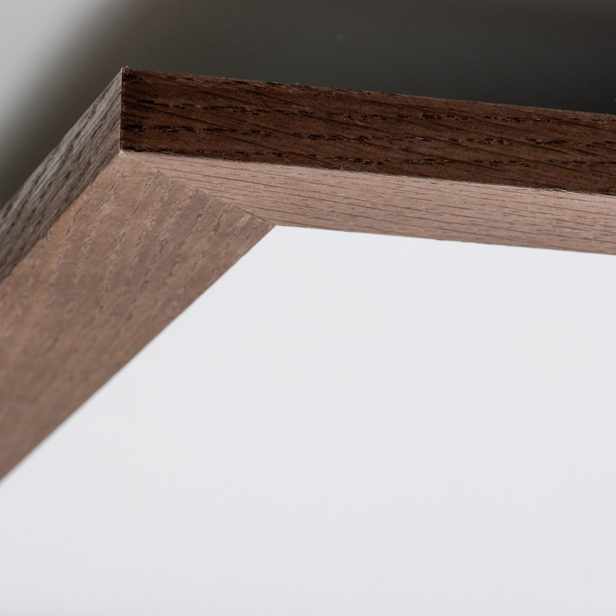 Brilagi - ściemnialna oprawa sufitowa LED SLIMFRAME WOOD LED/58W/230V 64x64 cm 3000-6000K ciemny brąz + zdalne sterowanie