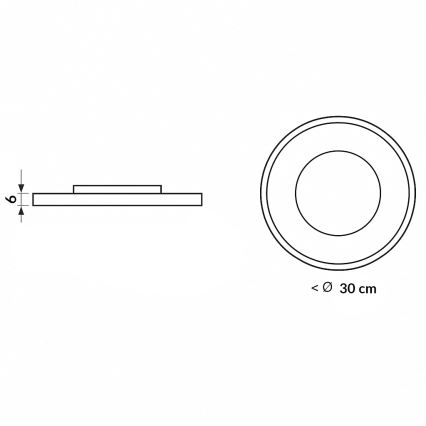 Brilagi - ściemnialna lampa sufitowa LED TRIVARO LED/56W/230V 3000-6000K śr. 30 cm + zdalne sterowanie