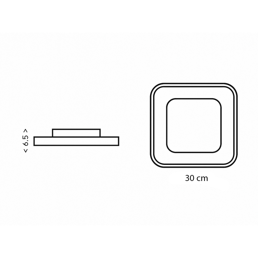 Brilagi - ściemnialna oprawa sufitowa LED TRIVARO LED/65W/230V 3000-6000K 30x30 cm + zdalne sterowanie