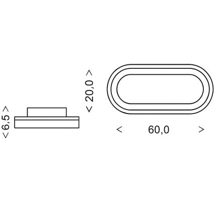 Brilagi - LED Ściemnialna oprawa sufitowa TRIVARO LED/85W/230V 3000-6000K 20x60 cm + zdalne sterowanie