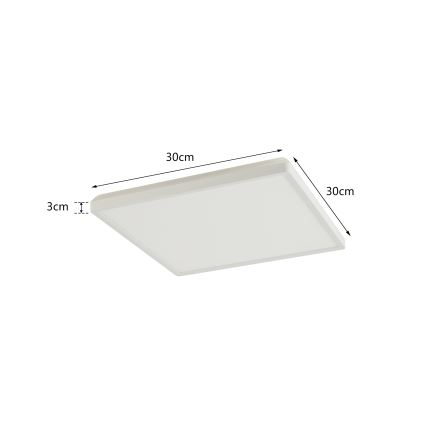 Brilagi - Ściemnialna oprawa sufitowa ULTRA SLIM LED/18W/230V 2700-6500K 30x30 cm biała + pilot zdalnego sterowania