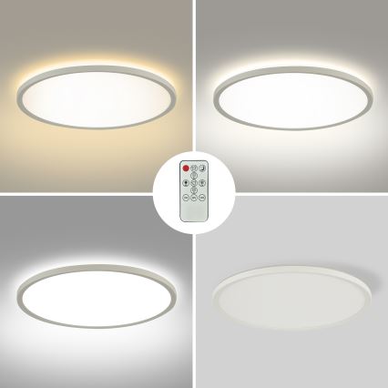Brilagi - ściemnialna lampa sufitowa ULTRA SLIM LED/18W/230V 2700–6500K śr. 30 cm biała + pilot zdalnego sterowania
