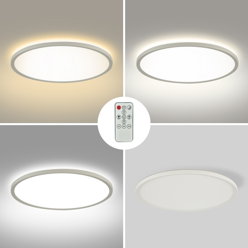 Brilagi - ściemnialna lampa sufitowa ULTRA SLIM LED/18W/230V 2700–6500K śr. 30 cm biała + pilot zdalnego sterowania