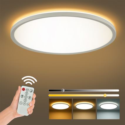 Brilagi - ściemnialna lampa sufitowa ULTRA SLIM LED/18W/230V 2700–6500K śr. 30 cm biała + pilot zdalnego sterowania