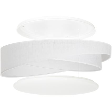 BRILAGI - oprawa sufitowa LED z funkcją ściemniania VELVET TWIST LED/36W/230V 3000-6000K śr. 65 cm Wi-Fi Tuya Beacon biały + zdalne sterowanie