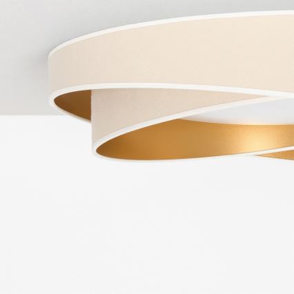 BRILAGI - LED ściemnialna lampa sufitowa VELVET TWIST LED/36W/230V 3000-6000K śr. 65 cm Wi-Fi Tuya Beacon biała/złota + pilot zdalnego sterowania