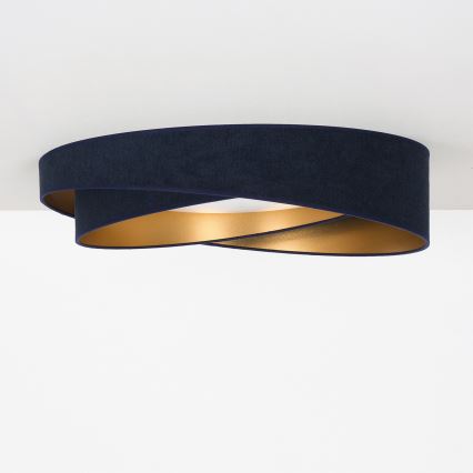 BRILAGI - LED Ściemnialna lampa sufitowa VELVET TWIST LED/36W/230V 3000-6000K Ø 65 cm Wi-Fi Tuya Beacon niebieska/złota + pilot zdalnego sterowania