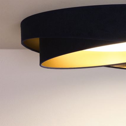BRILAGI - LED Ściemnialna lampa sufitowa VELVET TWIST LED/36W/230V 3000-6000K Ø 65 cm Wi-Fi Tuya Beacon niebieska/złota + pilot zdalnego sterowania