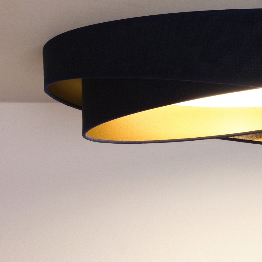 BRILAGI - LED Ściemnialna lampa sufitowa VELVET TWIST LED/36W/230V 3000-6000K Ø 65 cm Wi-Fi Tuya Beacon niebieska/złota + pilot zdalnego sterowania