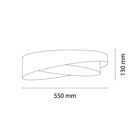BRILAGI - LED Ściemnialna lampa sufitowa VELVET TWIST LED/36W/230V 3000-6000K Ø 65 cm Wi-Fi Tuya Beacon niebieska/złota + pilot zdalnego sterowania