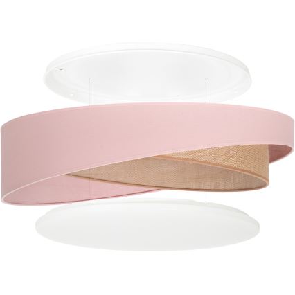 BRILAGI - LED ściemnialna lampa sufitowa VELVET TWIST LED/36W/230V 3000-6000K śr. 65 cm Wi-Fi Tuya Beacon różowa/beżowa + pilot zdalnego sterowania
