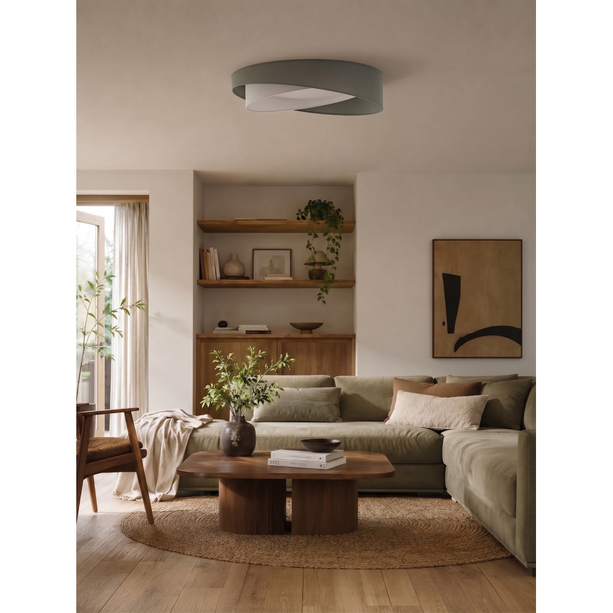 BRILAGI - LED ściemnialna oprawa sufitowa VELVET TWIST LED/36W/230V 3000-6000K śr. 65 cm Wi-Fi Tuya Beacon zielony/biały + pilot zdalnego sterowania
