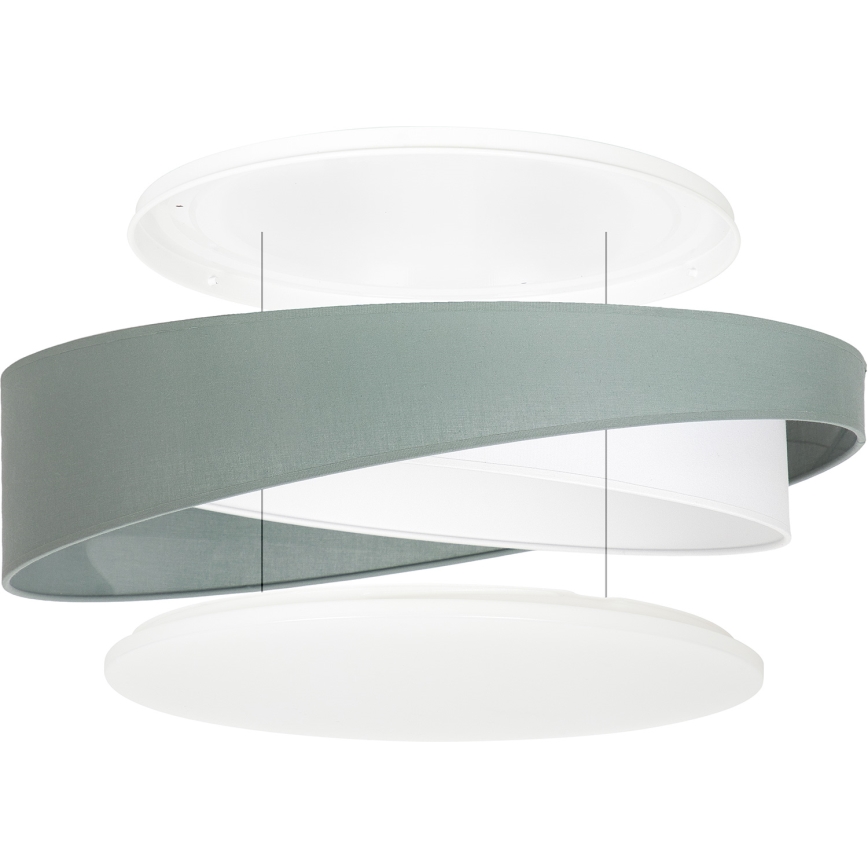 BRILAGI - LED ściemnialna oprawa sufitowa VELVET TWIST LED/36W/230V 3000-6000K śr. 65 cm Wi-Fi Tuya Beacon zielony/biały + pilot zdalnego sterowania