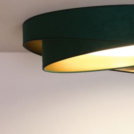 BRILAGI - ściemnialna lampa sufitowa VELVET TWIST LED/36W/230V 3000-6000K śr. 65 cm Wi-Fi Tuya Beacon zielony/złoty + pilot zdalnego sterowania