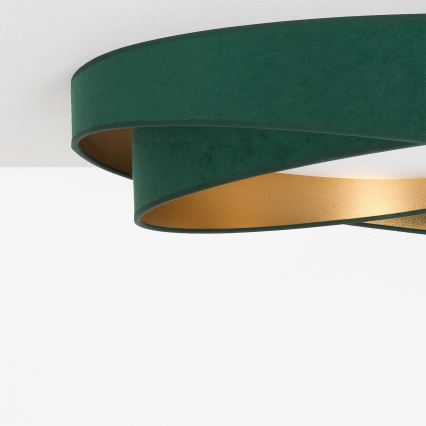 BRILAGI - ściemnialna lampa sufitowa VELVET TWIST LED/36W/230V 3000-6000K śr. 65 cm Wi-Fi Tuya Beacon zielony/złoty + pilot zdalnego sterowania