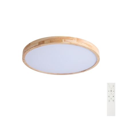 Brilagi - Lampa sufitowa WOODLINE LED/72W/230V z funkcją ściemniania 3000-6000K dąb śr. 60 cm + pilot