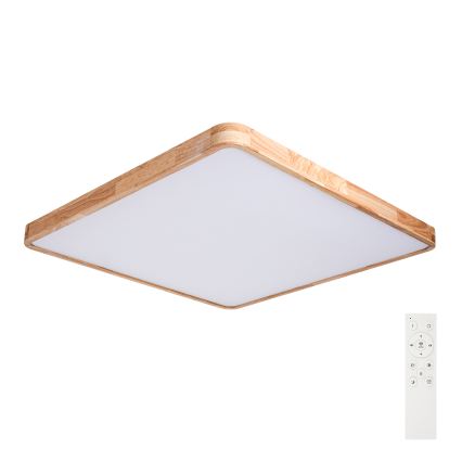 Brilagi - ściemnialna lampa sufitowa LED WOODLINE SQUARE LED/180W/230V 3000-6000K dąb 100x100 cm + pilot zdalnego sterowania