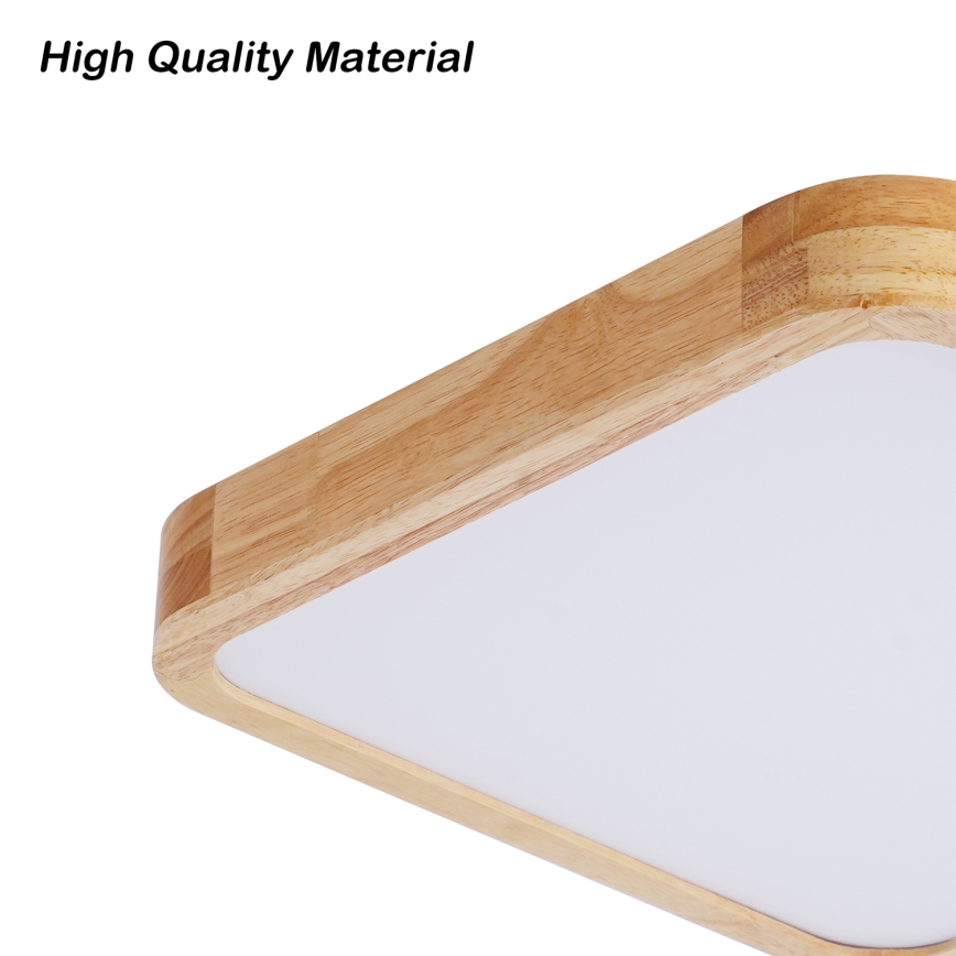 Brilagi - Oprawa sufitowa LED z funkcją ściemniania WOODLINE SQUARE LED/48W/230V 3000-6000K dąb 40x40 cm + pilot zdalnego sterowania