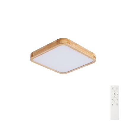 Brilagi - Oprawa sufitowa LED z funkcją ściemniania WOODLINE SQUARE LED/48W/230V 3000-6000K dąb 40x40 cm + pilot zdalnego sterowania