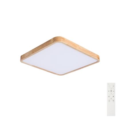 Brilagi - Ściemniwalna lampa sufitowa WOODLINE SQUARE LED/80W/230V 3000-6000K dąb 60x60 cm + pilot zdalnego sterowania