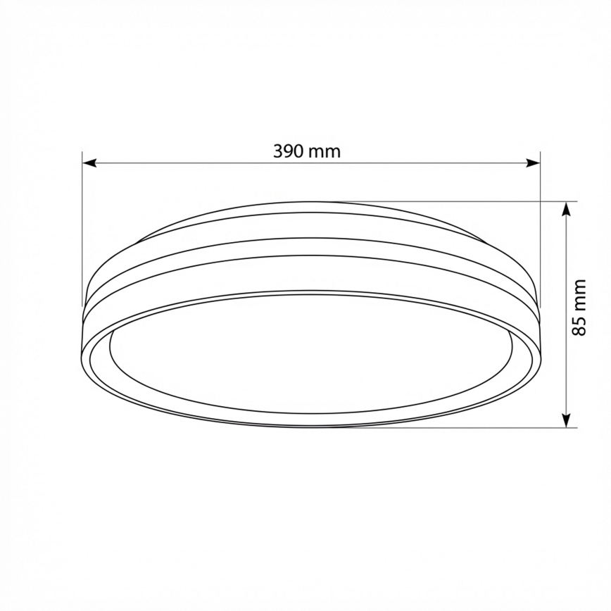 Brilagi - ściemnialna oprawa sufitowa LED NAOMI LED/48W/230V 3000-6500K śr. 39 cm czarna + pilot zdalnego sterowania