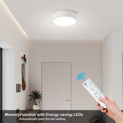 Brilagi - ściemnialna oprawa sufitowa LED POOL LED/18W/230V 3000-6000K 20 cm biała + zdalne sterowanie