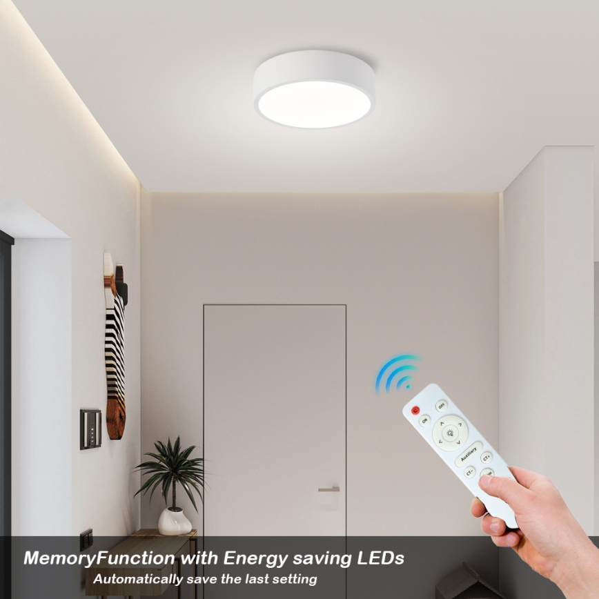 Brilagi - ściemnialna oprawa sufitowa LED POOL LED/18W/230V 3000-6000K 20 cm biała + zdalne sterowanie