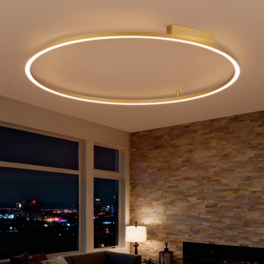 Brilagi - ściemnialna lampa sufitowa LED PORTOFINO LED/85W/230V 3000-6000K śr. 120 cm złota + pilot zdalnego sterowania