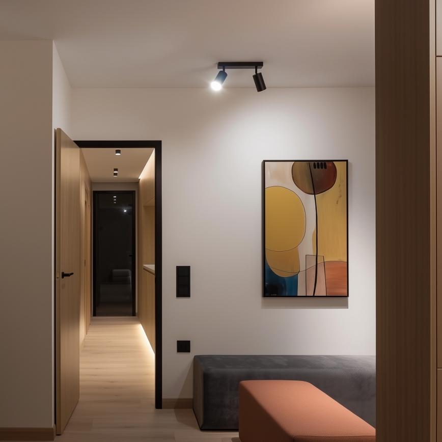 Brilagi - LED RGBW ściemnialna oprawa punktowa SELE 2xGU10/4,8W/230V 3000K czarna/złota + pilot zdalnego sterowania