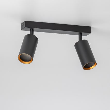 Brilagi - LED RGBW ściemnialna oprawa punktowa SELE 2xGU10/4,8W/230V 3000K czarna/złota + pilot zdalnego sterowania