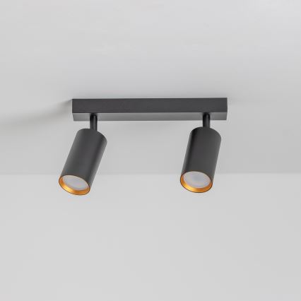 Brilagi - LED RGBW ściemnialna oprawa punktowa SELE 2xGU10/4,8W/230V 3000K czarna/złota + pilot zdalnego sterowania