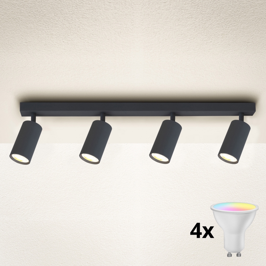 Brilagi - ściemnialna oprawa punktowa LED RGBW SELE 4xGU10/6,5W/230V 2700-6500K antracyt