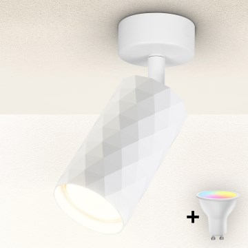 Brilagi - Ściemnialna oprawa punktowa LED RGBW SELE DIAMANT 1xGU10/4,8W/230V 3000K biała + pilot zdalnego sterowania