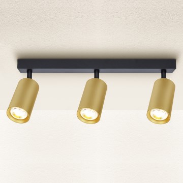 Brilagi - ściemnialna oprawa punktowa LED RGBW SELE GOLDEN 3xGU10/6,5W/230V 2700-6500K czarny/złoty