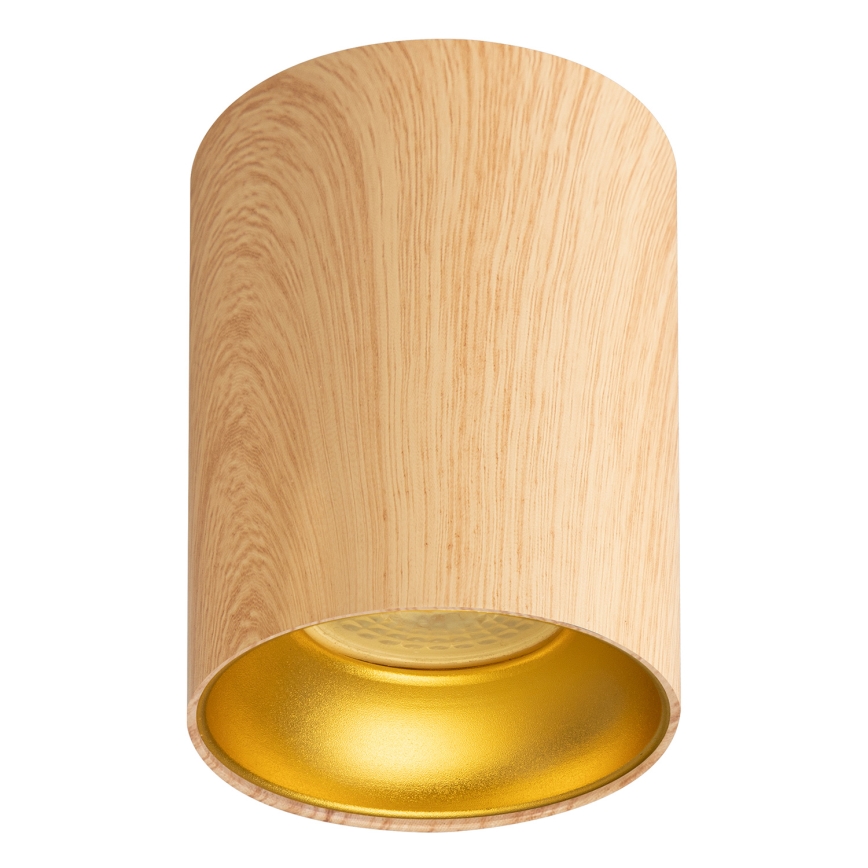 Brilagi - LED RGBW Ściemnialna oprawa punktowa TRINE 1xGU10/4,8W/230V 3000K dekor dębu + pilot zdalnego sterowania
